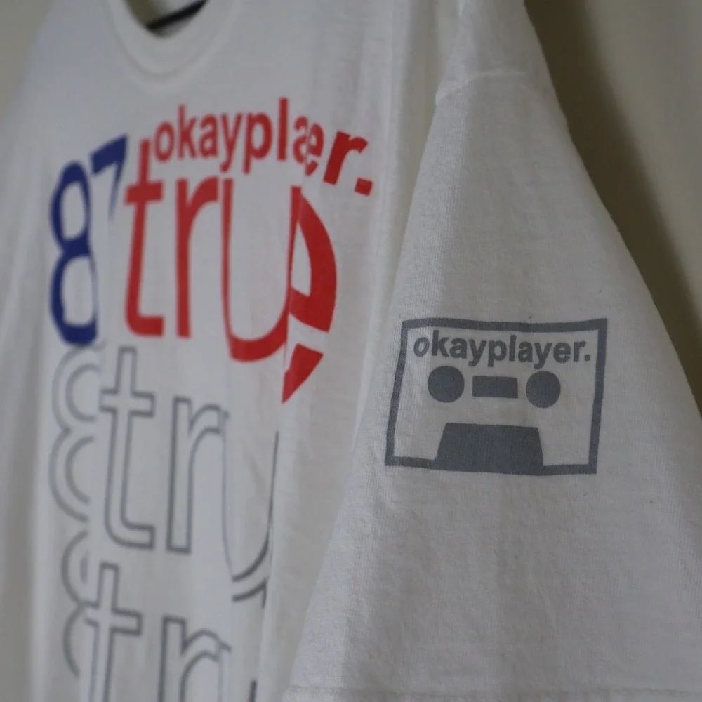 Vintage Y2K Okayplayer 87 True‎ Questlove Hip Hop Media Shirt White XL 22x27